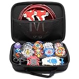 ★ MATERIALES DE ALTA CALIDAD: plástico, aleación. Esto permite que la placa superior resista colisiones rotacionales severas mientras asegura la durabilidad de la placa superior. El juego de juguetes con maleta giratoria contiene 8 peonzas de ráfaga de batalla y 2 lanzadores de ráfaga de batalla, que son particularmente adecuados para modelos de batalla en el juego final. muy interesante.