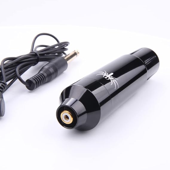 DGT Blade Cartridge Rotary Tattoo Machine Pen with with Japanese Brushless Motor and RCA cord (Black (A))