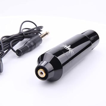 DGT Blade Cartridge Rotary Tattoo Machine Pen with with Japanese Brushless Motor and RCA cord (Black (A))