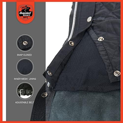 Daniel Smart Motorcycle Leather Chaps All Season Unisex Assless Chaps with mesh Under Lining & Customizable Fitting - Image 7