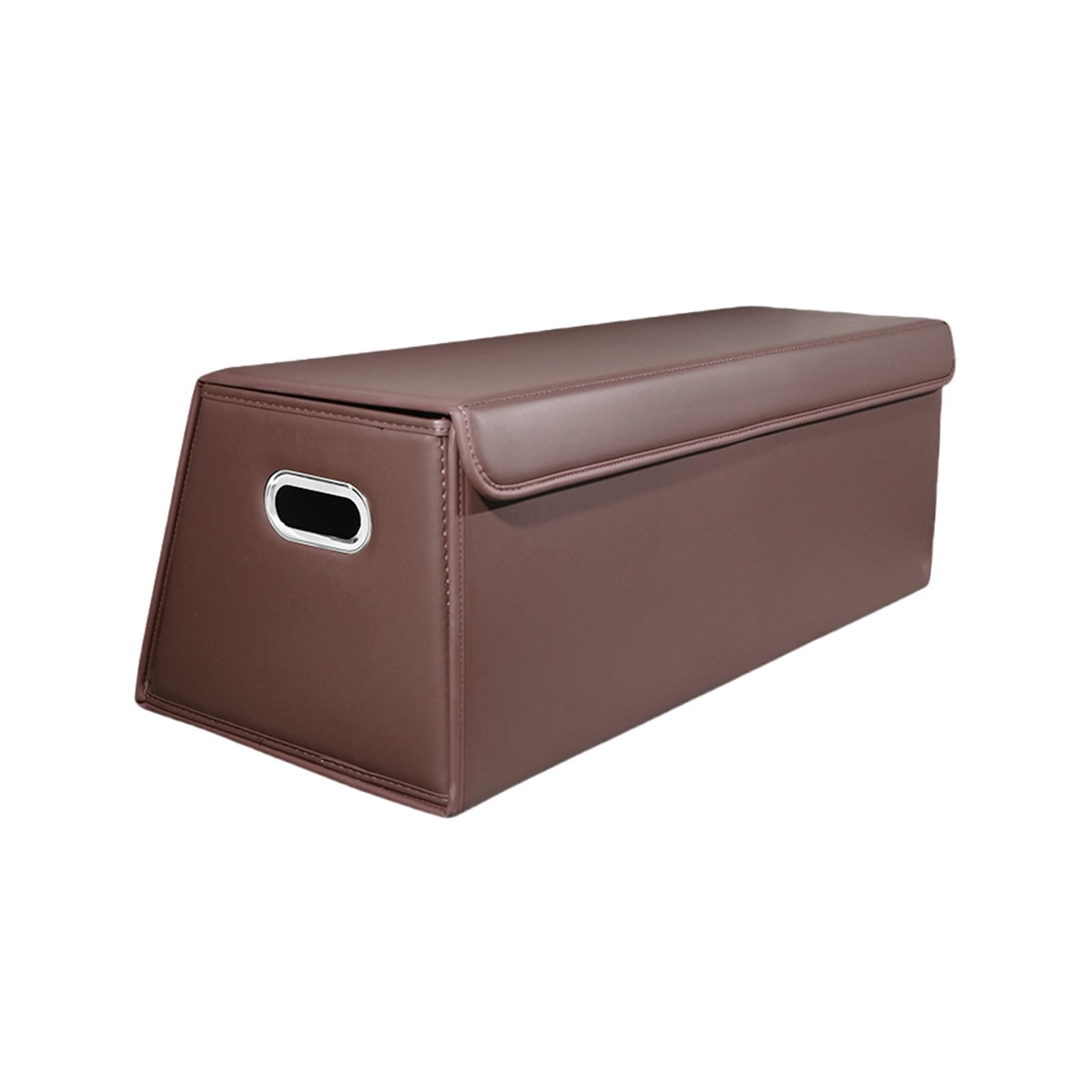 Dfrywdgsey Brown Leather Trunk Organizer With Collapsible Storage(Brown)