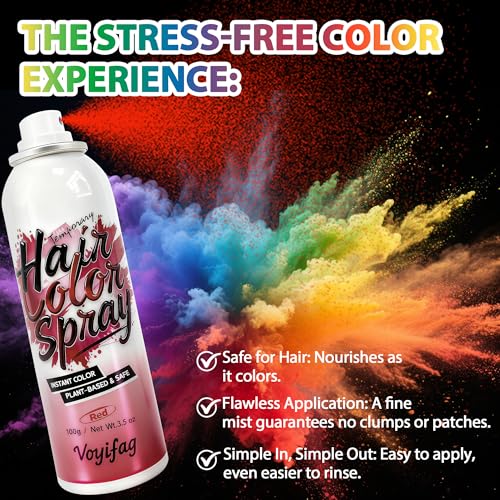 Spray de Color Temporal para Cabello 3.5 oz Rojo miniatura 2
