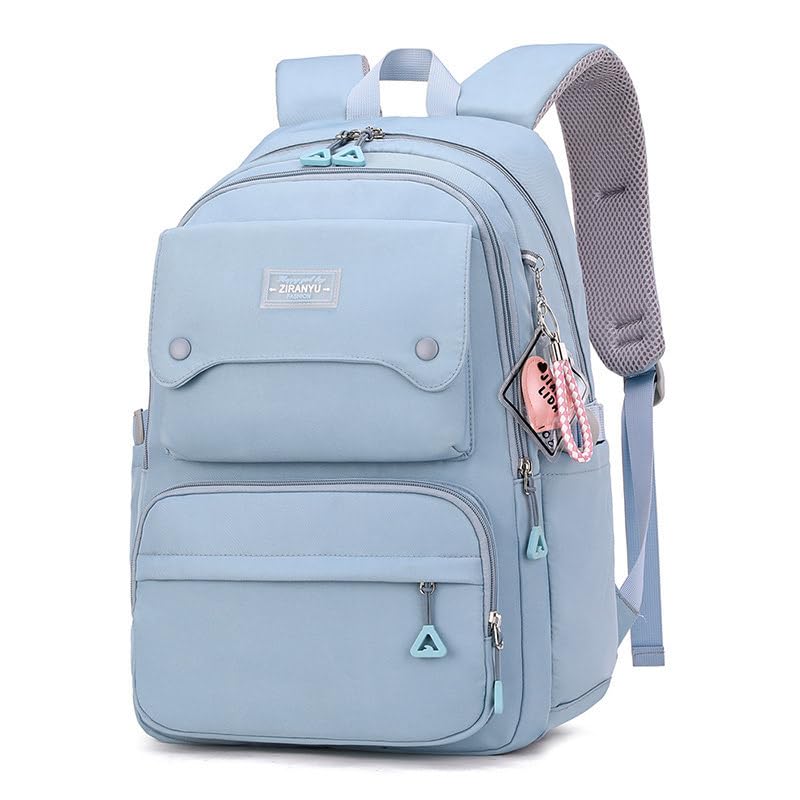 Moda Mochila Escola Viagem Notebook Prova Água livre de imposto. Pronto entrega para todo o Brasil (AZUL BOTAO)