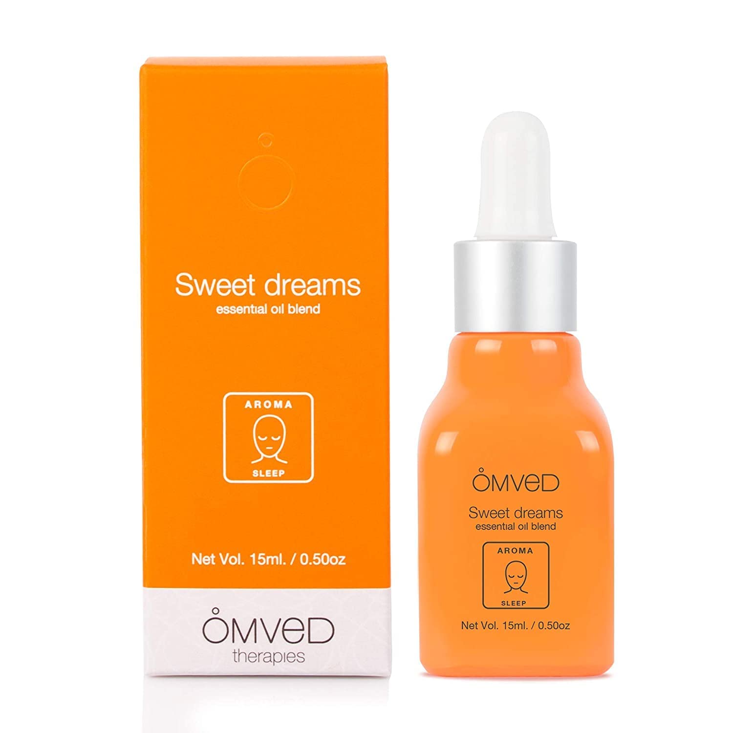 Omved Sweet Dreams Essential Oil Blend of Valerian, Spikenard, Geranium, and Lavender, 15 ml