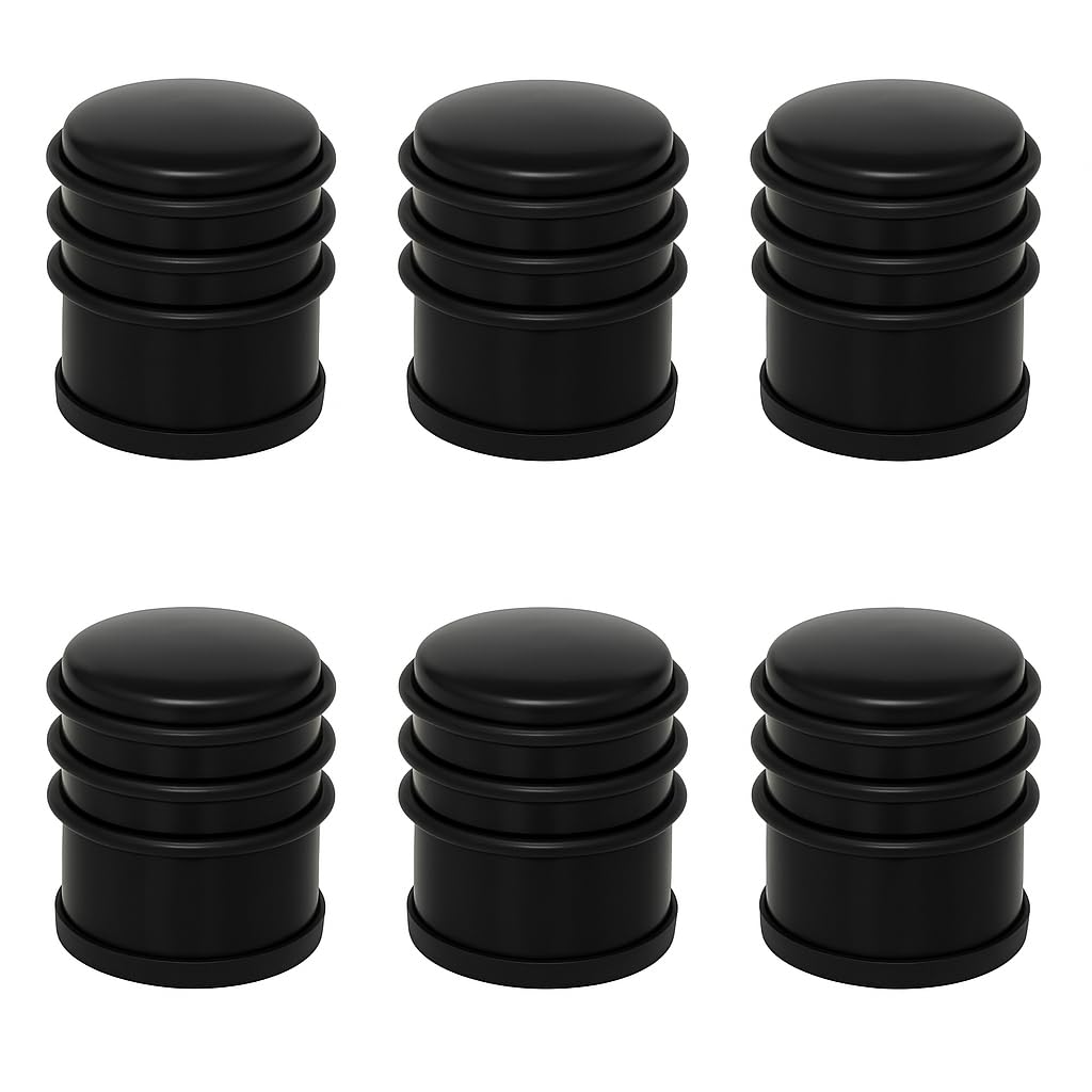 Stop-portes métal noir lot de 6 bloc porte cales solides