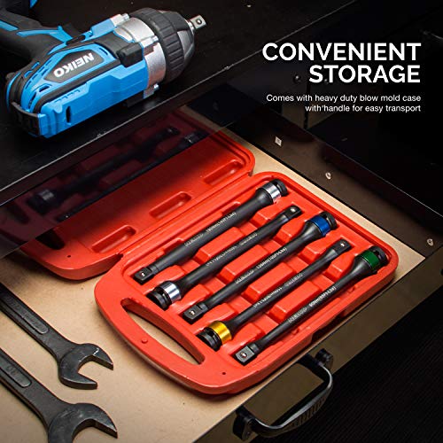 Neiko 02450A Torque Limiting Extension Bar, 5-Piece Set | 1/2-Inch Drive, 8-Inch Length | 65 To 140 Ft-Lbs (90 To 190 Nm) #TOP5