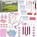 Lenxnmy 247pcs all-Inclusive Strumenti di Pittura Diamante Fai da Te 5D Diamond Painting Tool Set Diamond Art Accessori Kit con A3 Diamond Painting Light Pad, Diamond Art Sealer Colla per DIY Craft immagine