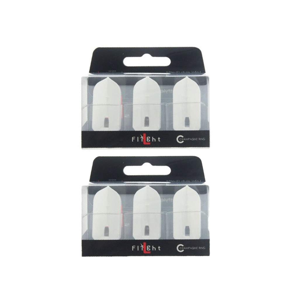 LSTYLE Dart Flights: L6 PRO Slim - Two Pack - White — image 1