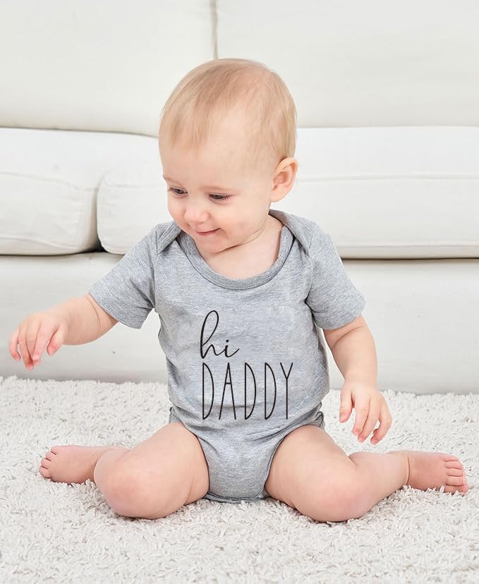 I Love My Daddy Baby Bodysuit Pregnancy Announcement Short Sleeve Newborn Outfits Infant Romper - Image 4