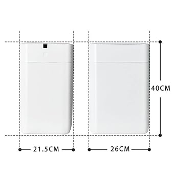 Automatic Sensor Trash Can with Lid, Self-Sealing and Self-Changing, for Kitchen, Bathroom, Bedroom, Home Office