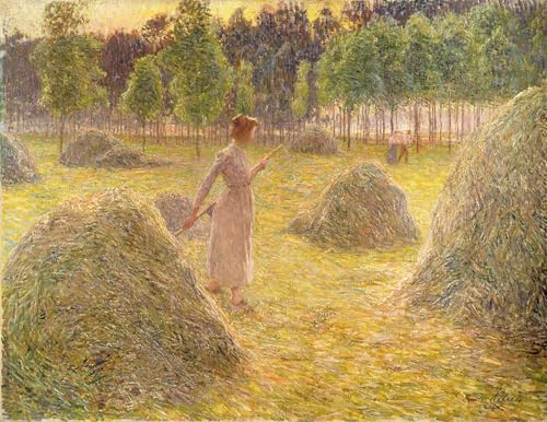 Pintura de lienzo las espigadoras de Emile Claus, decoración vintage premium, 60x90cm