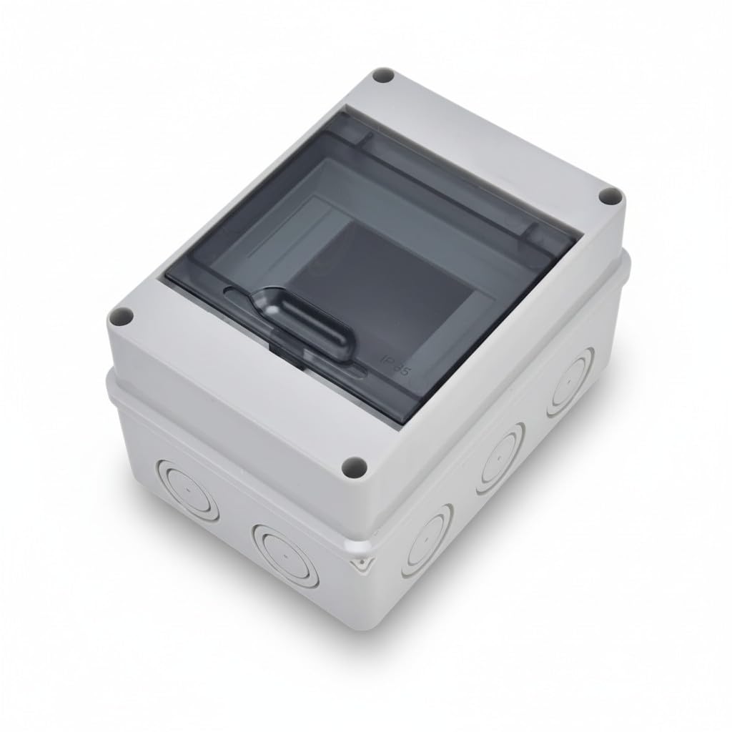 Daystar Solution (4Way-UVPro) MCB Distribution Board Weatherproof IP 65 Suitable for Outdoor use Waterproof PVC Enclosure with Cover Against Water Splash Outdoor IP65 (4 Way Mcb Box)-image-31