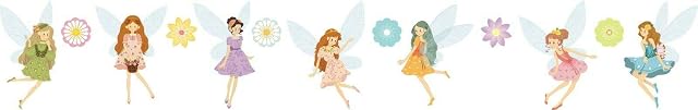 Cathy's toy Shop Fairy Fairies Girls Dancing Birthday Girl Paper Banner Party Decoration Hanging Bunting 6ft 1.8m