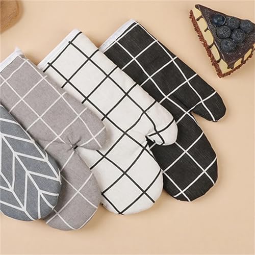 Gants de cuisson cuisine isolants gris pour micro-ondes et chaleur - 6