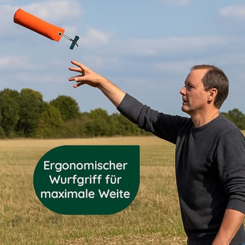 Romneys Hundetraining Dummy 500g - Robust & Schwimmfähig, Apportierprüfungen Zugelassen - Ideal für Wasserarbeit, aus Reißfestem Canvas (orange)