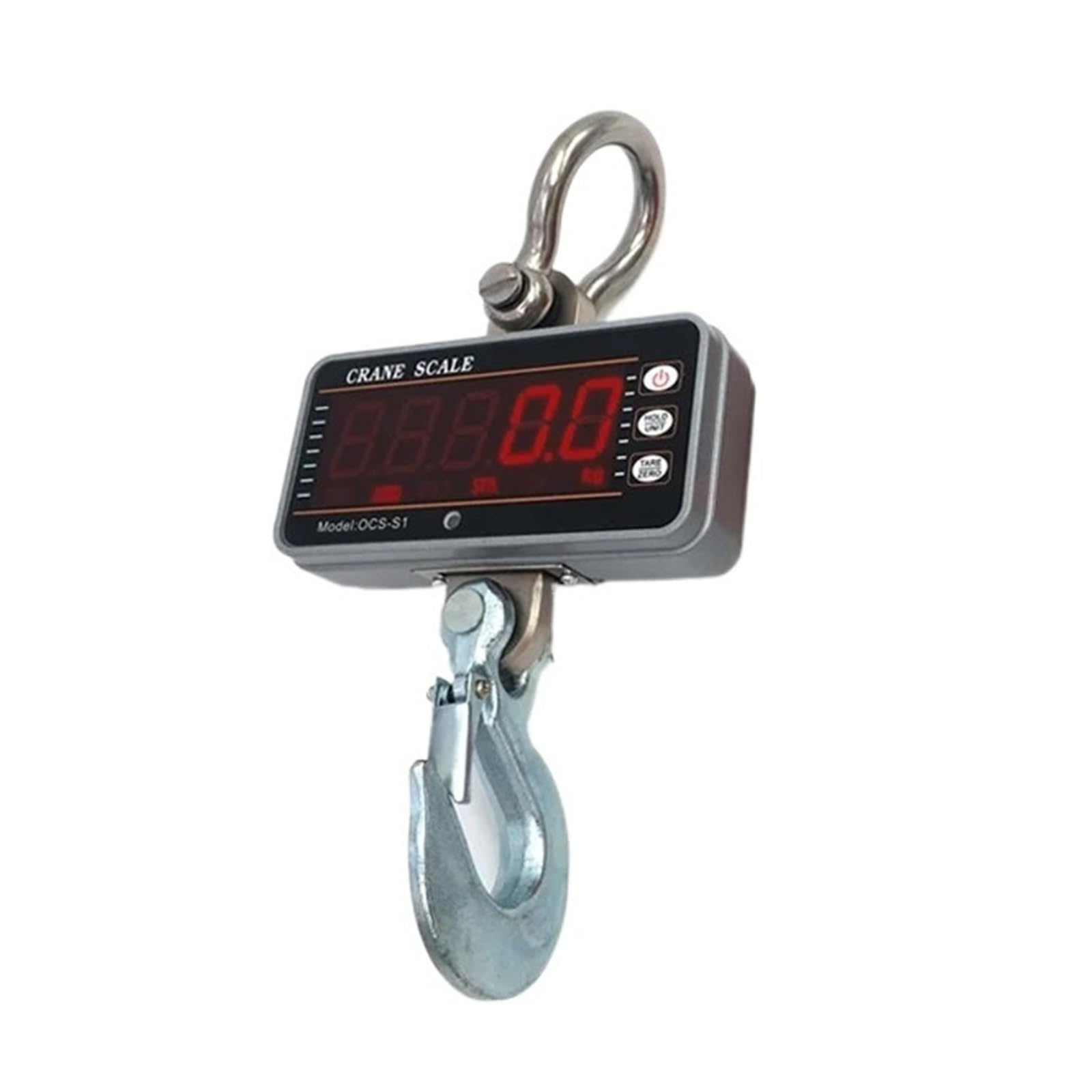 Bilancia Sospesa Di Precisione Display A LED Da 1 Tonnellata Gru 1000 Kg Gancio Pesatura Elettronico Digitale Bascula Digital(Gray)