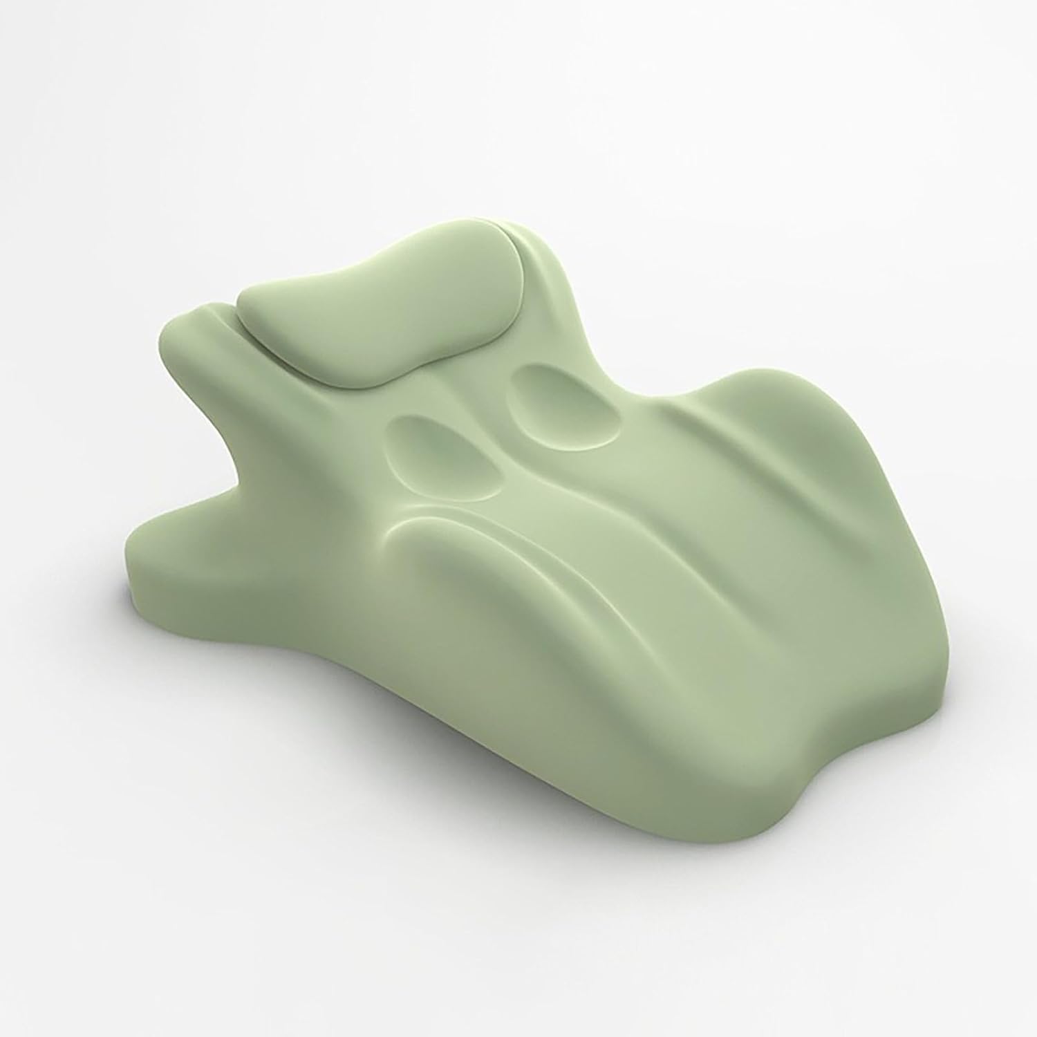 Pillow, Back and seat Cushions, 27° Angled Memory Foam Wedge Cushions, Couples Posture Support Pillow, Comfortable Back and seat Cushions (Four Colors) Green