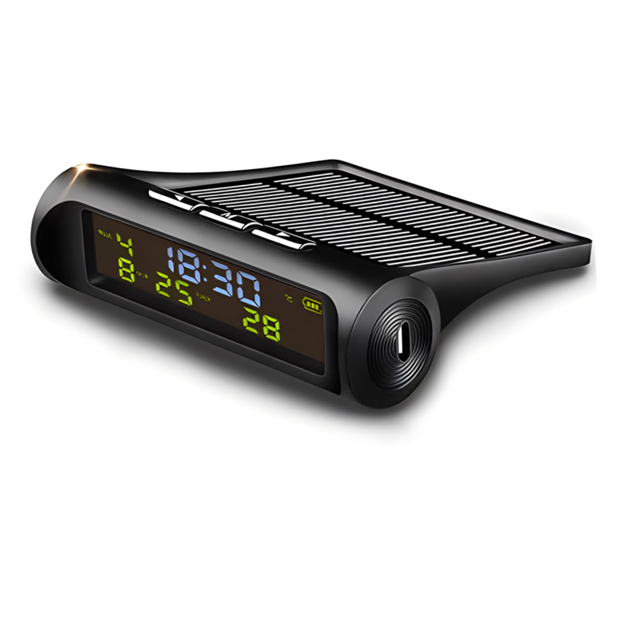 MAGICLULU Car Digital Dashboard Clock Solar Power Display Car Clock for Dashboard