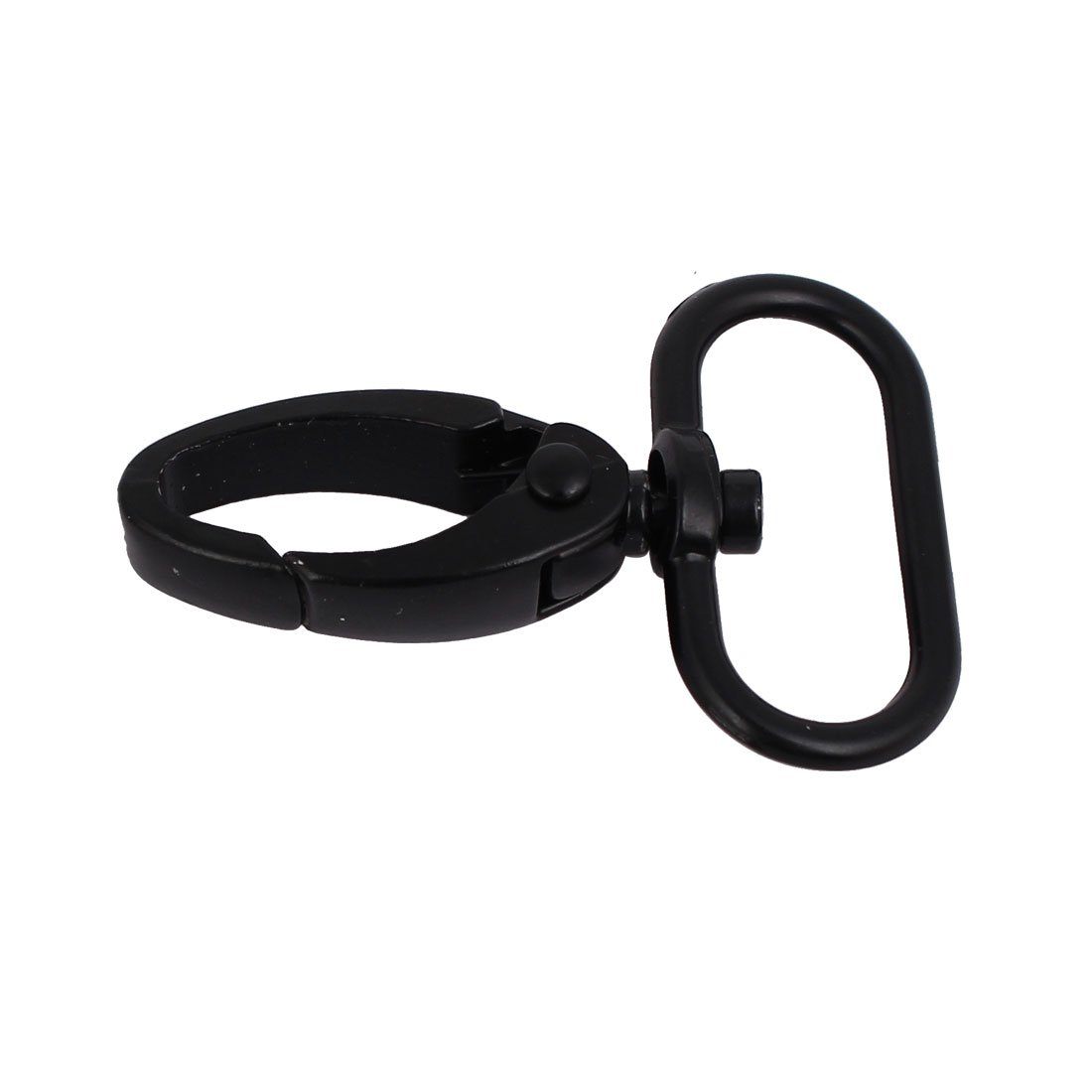 Aexit 25mm Metal Home Hardware Oval Ring Swivel Snap Hook Lobster Trigger Clasp Clip Black 3pcs Model:21as51qo144