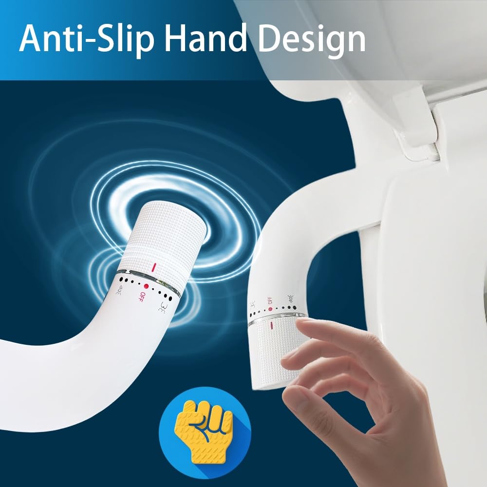 Ultra-Slim Bidet Attachment for Toilet Easy to install - Dual Nozzle Frontal Rear Wash with Adjustable Cold Water — view 4