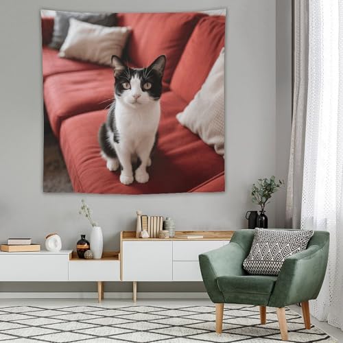 Tapisserie murale bohème chat pour créer un coin lecture cosy dans votre chambre - 4