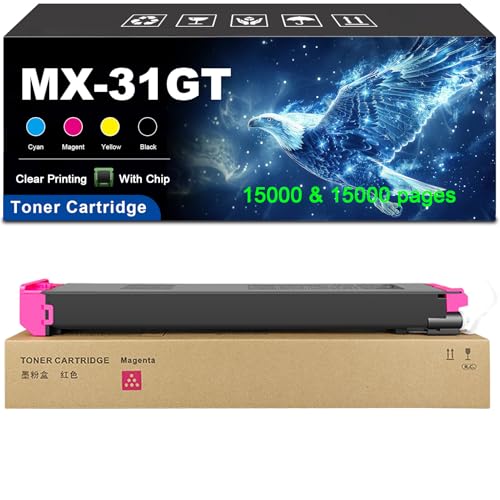 Image of KEUWHLL Compatible for Sharp MX-31GT-BA/CA/MA/YA Toner Cartridge | MX-31GT MX-31GTBA MX-31GTCA MX-31GTMA MX-31GTYA for MX-2600N 3100N 4100N 4101N 5001N Printer Magenta