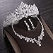 Produktbild Jhlwls Hochzeit Krone Herz Kristall Brautschmuck Sets Hochzeit Kubikzircon Krone Tiaras Ohrring Choker Halskette Set Perlen Schmuck