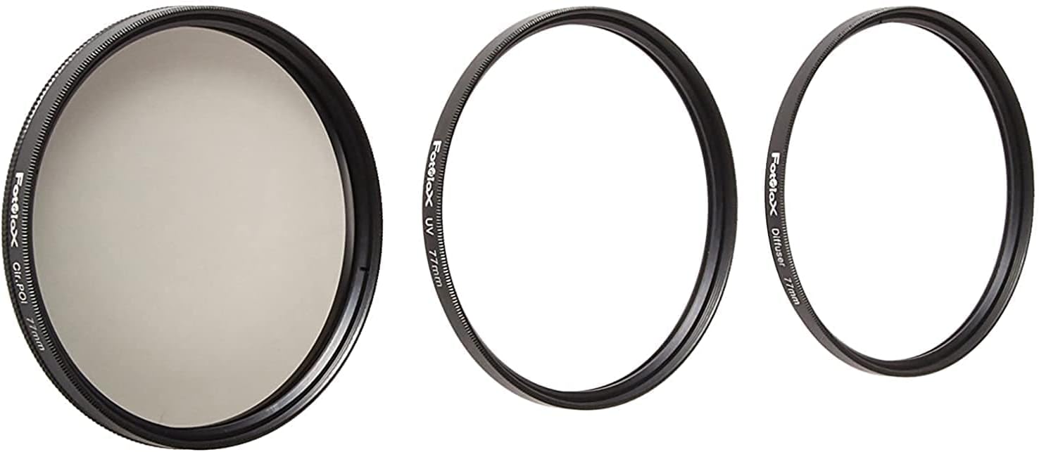 Fotodiox Filter Kit, Uv, Circular Polarizer, Soft Diffuser, 77mm For Canon, Nikon, Sony, Olympus, Pentax, Panasonic Camera Lenses.