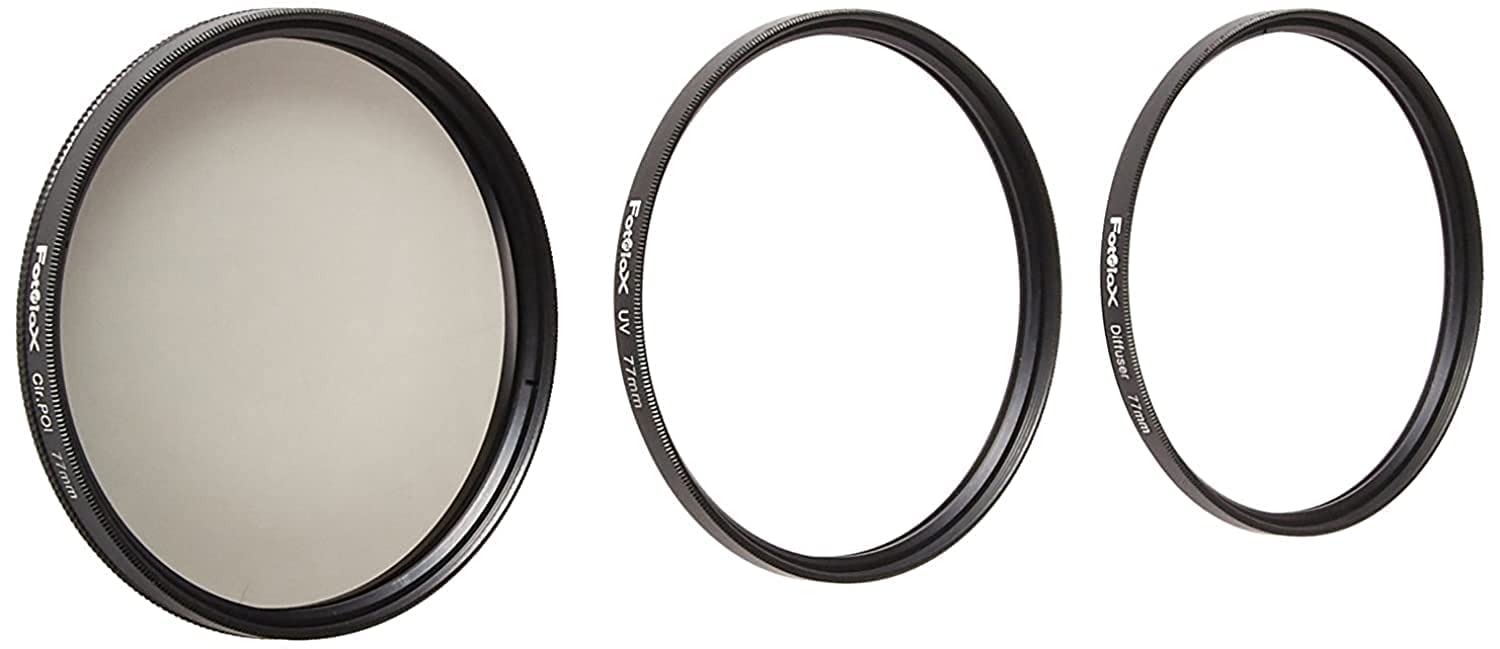 Fotodiox Filter Kit, UV, Circular Polarizer, Soft Diffuser, 77mm For Canon, Nikon, Sony, Olympus, Pentax, Panasonic Camera Lenses.