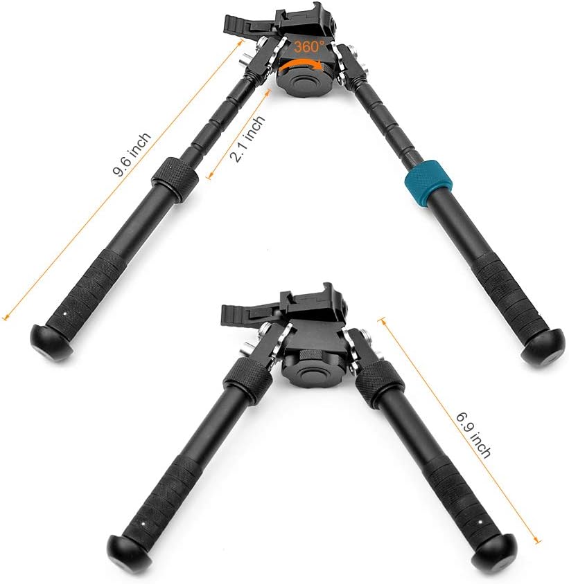 BESTSCOPE Bipods for Rifles 6 to 9 Inches Swivel Tiltable Quick Release