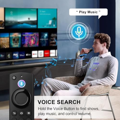 Image of Replacement Remote for Amazon Fire Series, TV Stick (HD, 4K, 4K Max, Lite), for Stick (2nd Gen /3rd Gen), Fire TV Cube and Omni, Insignia, Toshiba, Pioneer Smart TVs with Voice Control