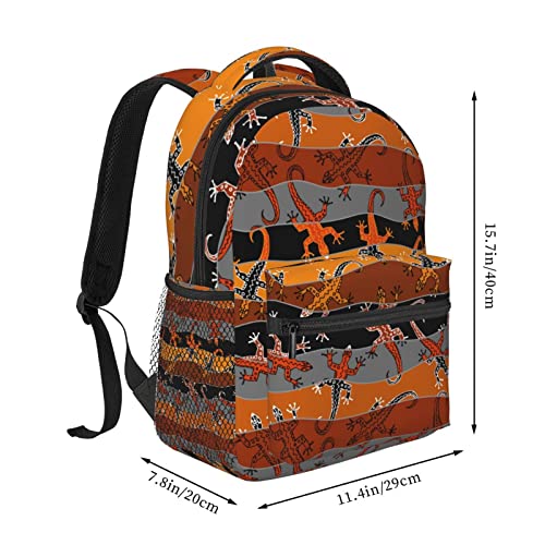 Lizard Backpack Cute Laptop Backpack Cute Tablet Travel Picnic Animal Bag Laptop Bag Lizard Travel Bag #TOP1