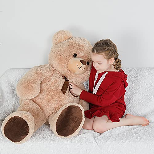 Tezituor Giant Teddy Bear Stuffed Animal,Big Teddy Bear Plush Toy Tan 41 Inch,Large Teddy Bear Cuddly Soft For Girls Boys Christmas Valentine's Day Birthday Baby Shower #TOP3