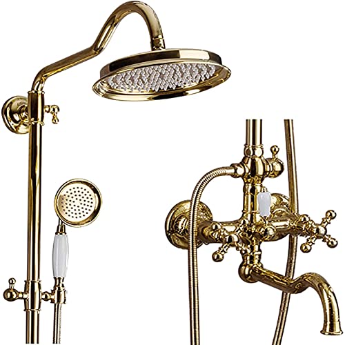 Kit de douche jet pluie ronde colonne de douche murale avec support fixe pour rénovation