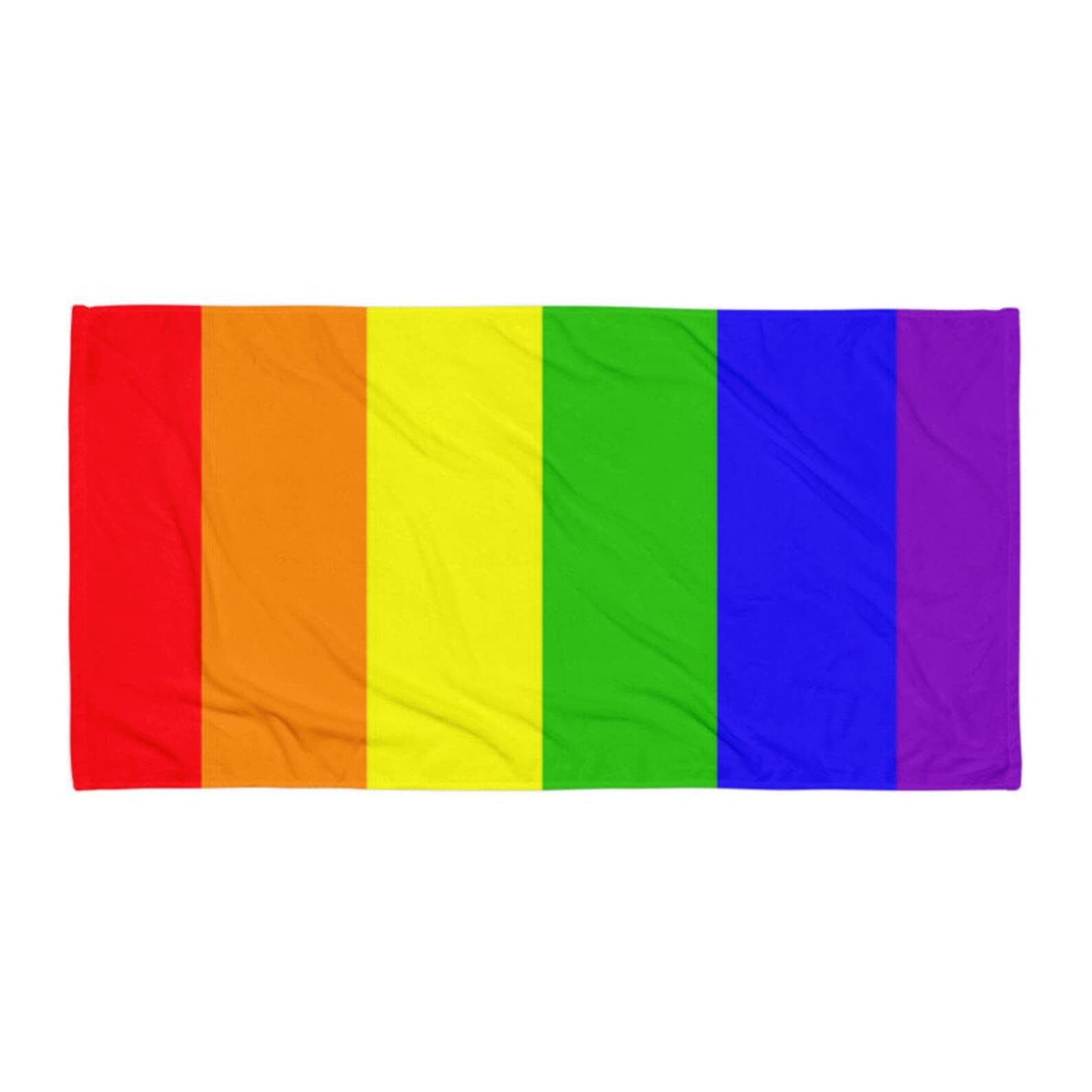 Beachland Telo Mare 100% Cotone Con Bandiera Gay Arcobaleno (LGBT Pride), 76 X 152 Cm, Morbido E Assorbente, Retro In Spugna