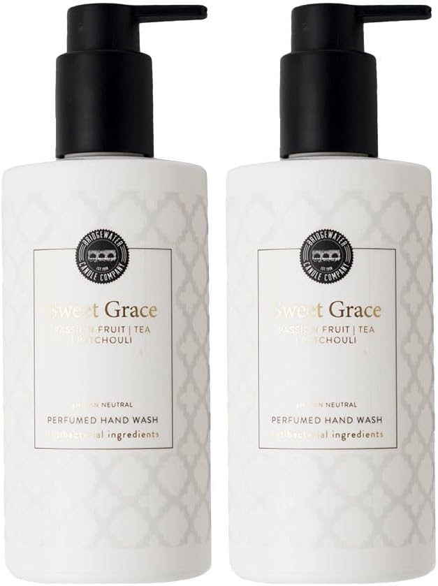 Sweet Grace HAND WASH set 300ml x2, Body Care Collection Handwash Liquid Soap with Antibacterial Ingredients, Fragrance Notes: Passion Fruit, Sparkling Tea, Patchouli