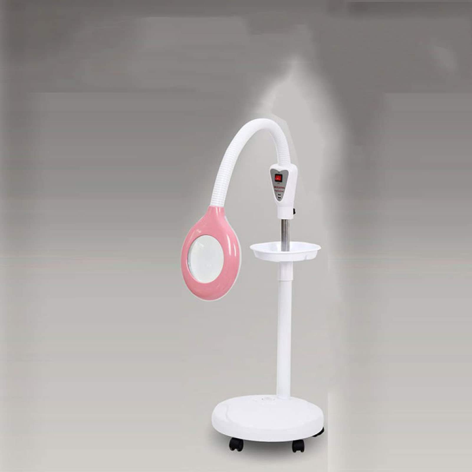 Lampada con lente d'ingrandimento da terra, luce a led, con lampada con lente d'ingrandimento da pavimento rotante Lampada di bellezza regolabile Salone di bellezza Tatuaggio Pelle per unghie Lampad