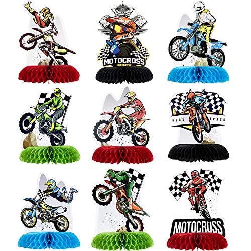 Zonon 9 Piece Dirt Bike Motorcycle Honeycomb Centerpiece Table Topper Racing Motocross Theme Birthday Party Supplies Table Desktop Decoration for Kids Birthday Motorcycle Party Photo Booth Props Zonon 9 Piece Dirt Bike Motorcycle Honeycomb Centerpiece Table Topper Racing Motocross Theme Birthday Party Supplies Table Desktop Decoration for Kids Birthday Motorcycle Party Photo Booth Props