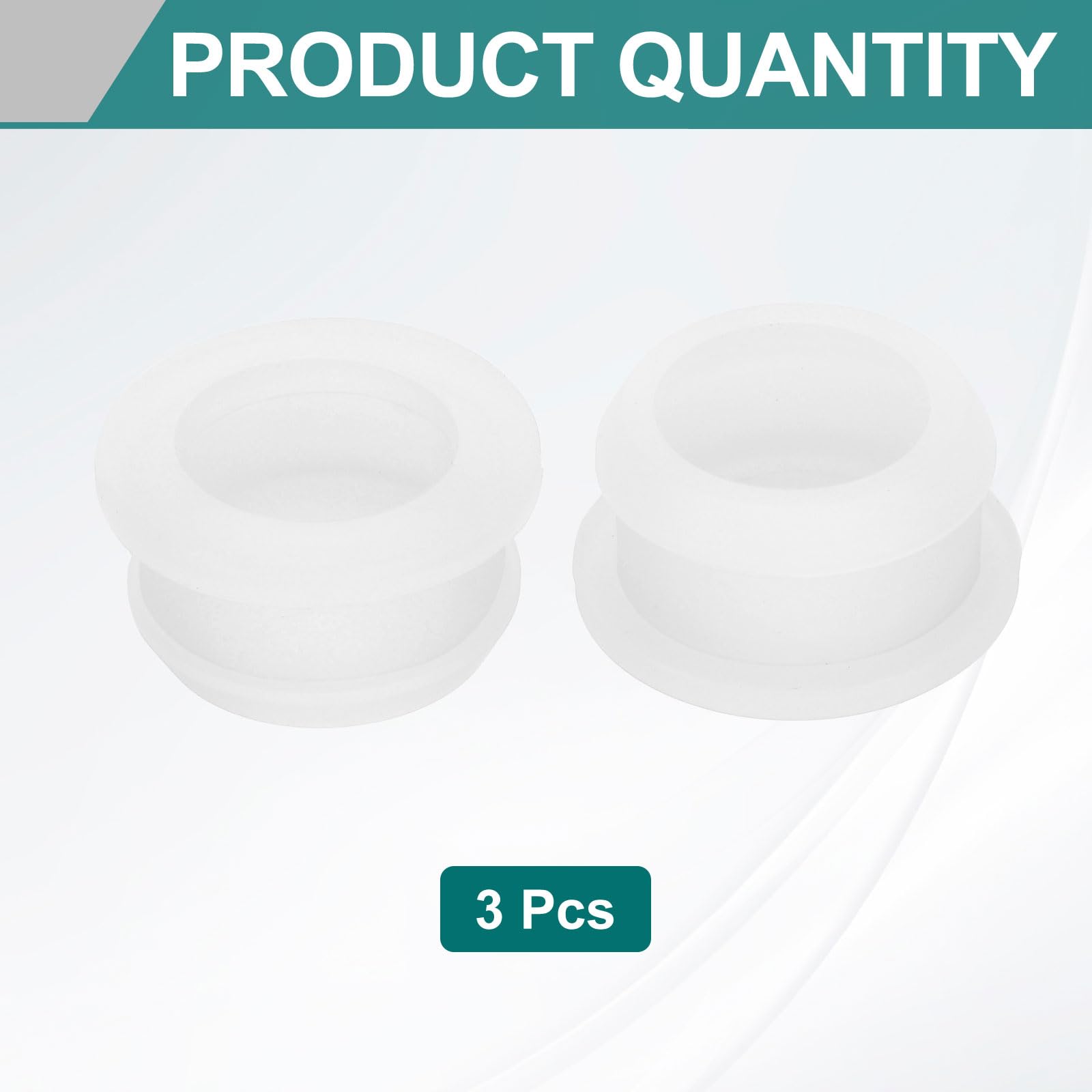 QUARKZMAN 3 sztuki gumowych tulejek 21 mm otwór 16,5 mm ID Top Hat uszczelka, przepust kablowy, czarne, gumowe korki, uszczelki, przepusty kablowe, do okablowania samochodowego, przezroczyste
