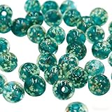 Package content: Each pack contains 100pcs 8mm glow in the dark glass beads, the hole diameter is about 1.7mm, enough quantity for you to DIY meaningful jewelry for your friends (due to the packaging, these beautiful beads need to be placed in a sunn...
