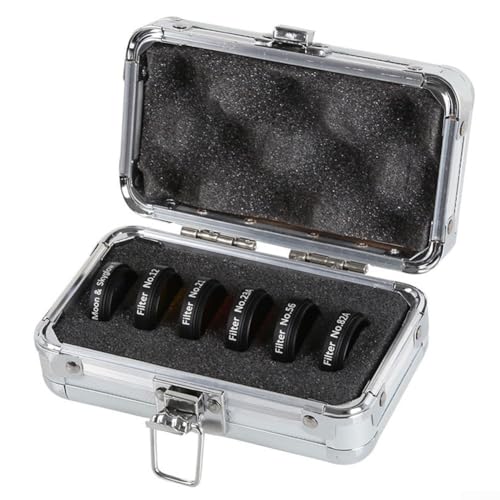 6 filtri professionali per telescopio con custodia per il trasporto per oculare da 1 25 pollici