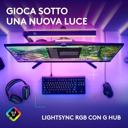 G515 TKL, tastiera gaming cablata a profilo ribassato, RGB completamente personalizzabile, copritasti in PBT bicomponente, switch Tactile, QWERTY US Internazionale - Nero - Tastiera gaming - Immagine 5