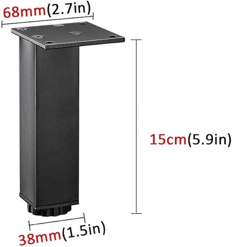 Miniatura 9 de Patas de muebles de aleación de aluminio, patas ajustables, patas de sofá, patas de armario, piezas de repuesto para cocina, mesa de café, gabinetes
