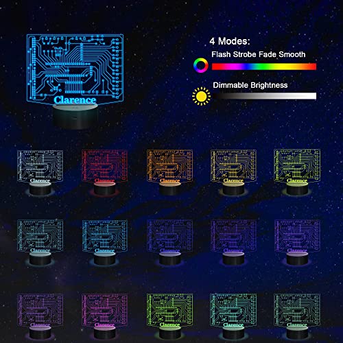 Lámpara 3D de ilusión óptica con control remoto y tacto miniatura 2