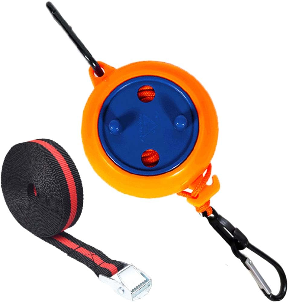 Fejapa Retractable Treestand Gear Hoist Tree Stand Hunting Hoist Rope for Bow Hunting Gear Hoist Archery Hanging Carrying Deer Forest Treestand Gear Accessories Equipment Kit Gun Retriever 30ft