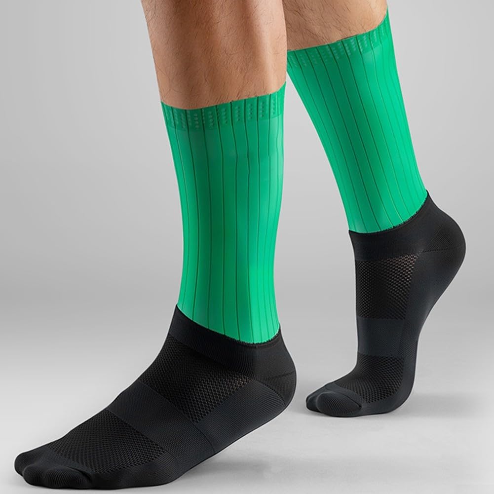 Chaussettes de cyclisme antidérapantes en silicone, résistantes au glissement et à la déformation, pour route, course et fitness