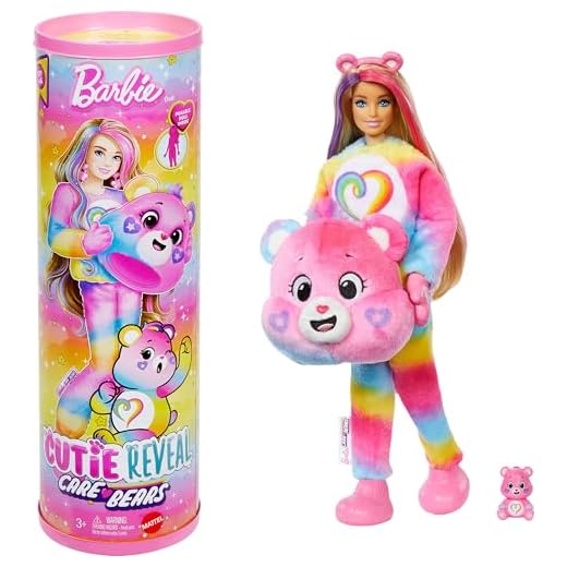 Barbie Cutie Reveal Boneca Ursinhos Carinhosos Urso da União para crianças a partir de 3 anos