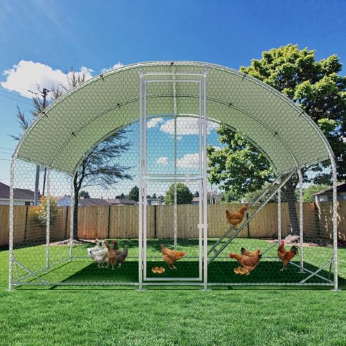 Large Metal Chicken Coop Chicken Runs For Yard With Cover Walk-in Chicken Run...