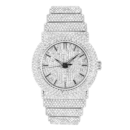 Montre femme 40mm ICE STAR en diamant argenté luxe et élégance