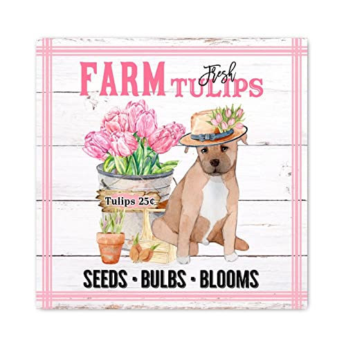 Panneau en bois Farm Fresh Flower Market pour habiller un mur vide avec du charme antique
